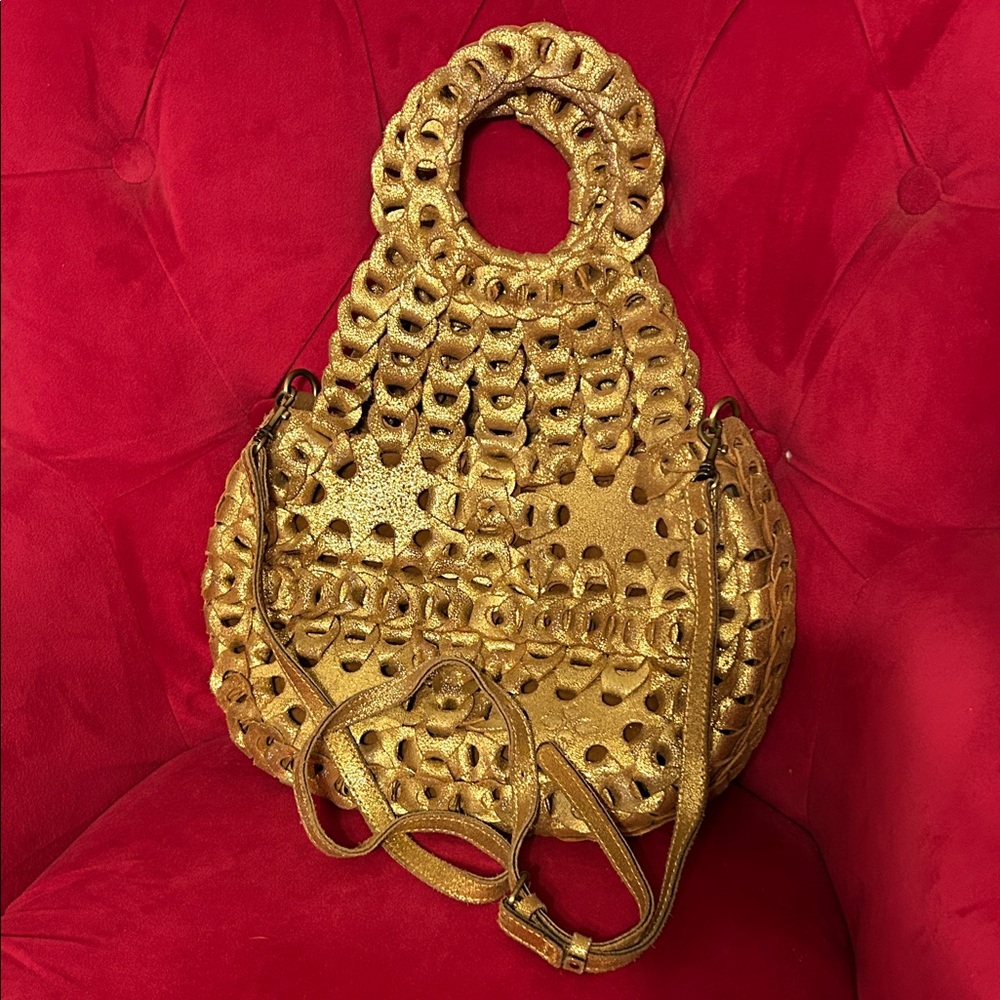 Patricia Nash Gold Shoulder Bag